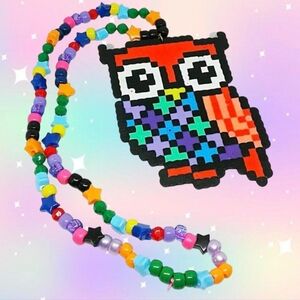Owl Perler Kandi Necklace